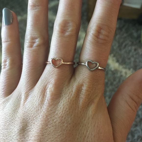 Tiny Heart "Best Friend" Ring Gold & Silver - Picture 4 of 6